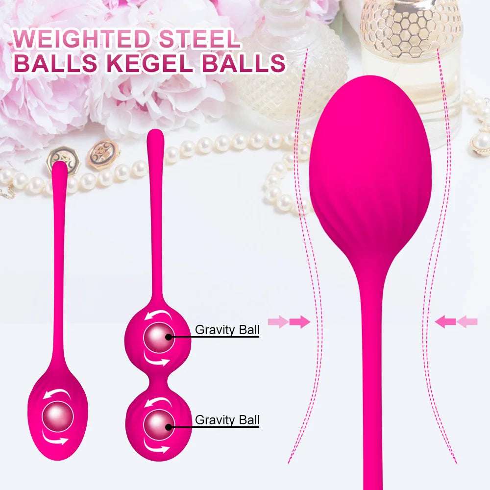 Safe Silicone Smart Vaginal Ball Vibrator Kegel Balls Ben Wa Ball Vagina Tighten Exercise Machine Sex Toys for Women Geisha Ball