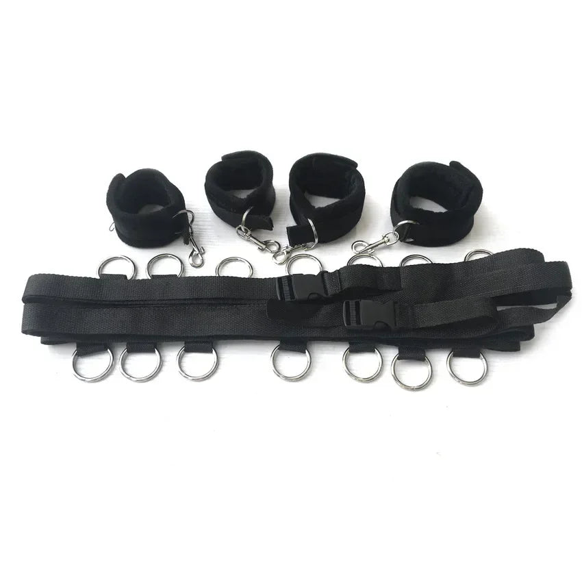 Bed Restraint Kit Couple Adult Game BDSM Bondage Strap  Handcuff