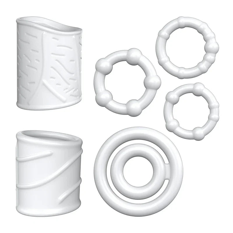 6pcs Reusable Silicone Rings For Men Enhancing Pleasure