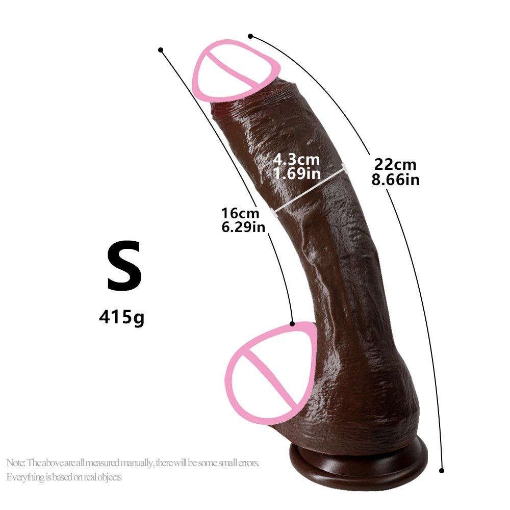Realistic Long Black Plug with Suction Cup for Ultimate Pleasure