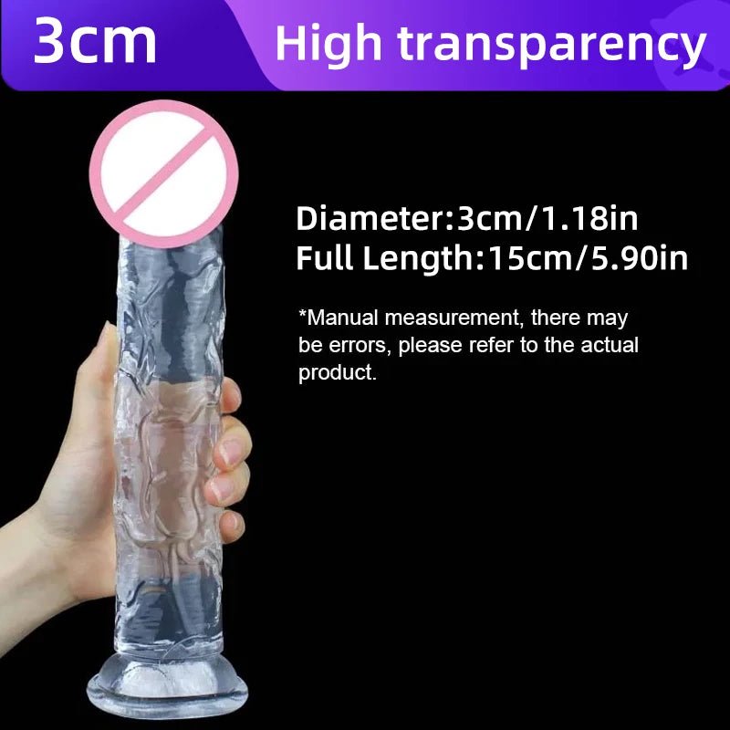 Transparent Realistic Toy Soft Crystal Jelly G Spot Delight