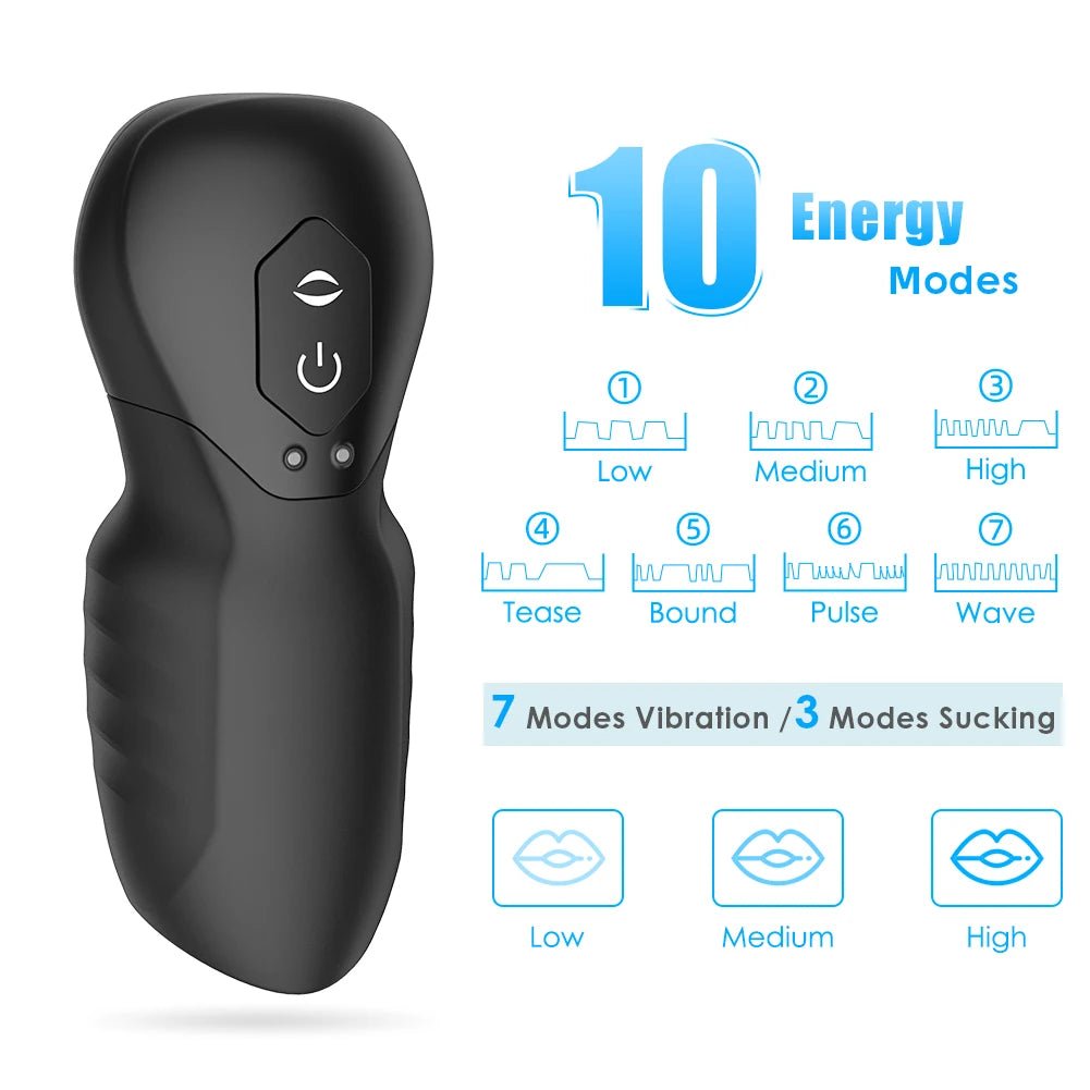 Dingfoo Automatic Sucking Male Machine Vibrator Toy for Pleasure