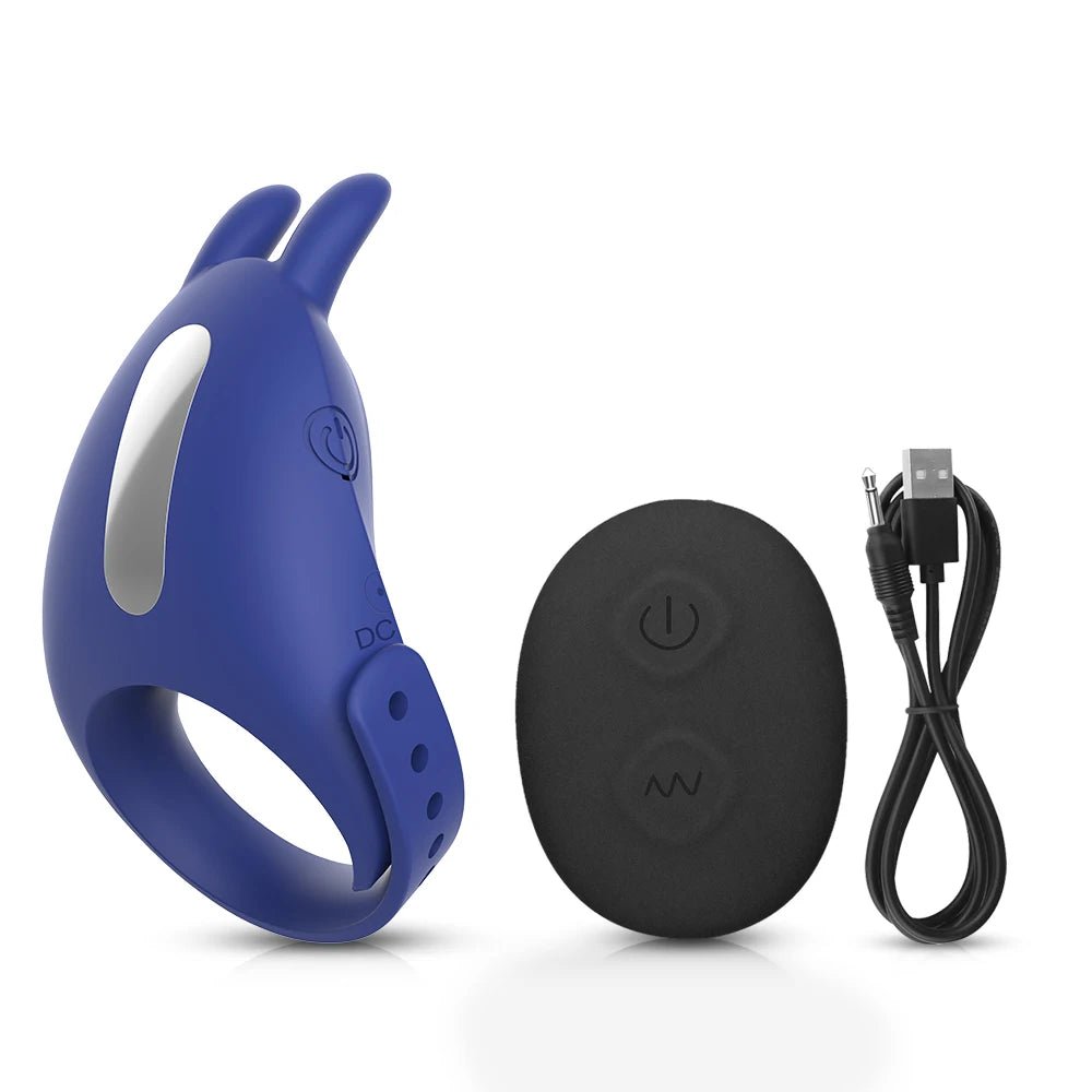 Adjustable Buckle Vibrating Ring for Couples Pleasure Toy
