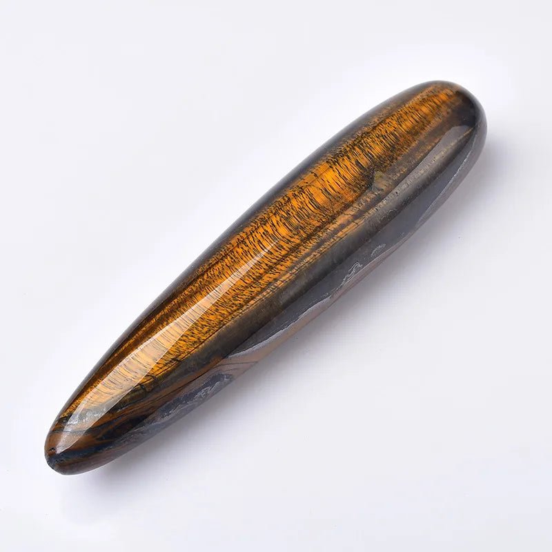 18cm Tiger Eye Yoni Massage Wand Natural Crystal Tool for Wellness