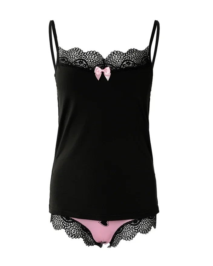 Plus Size Sexy Women Lingerie Set Heart Print Lace Pajamas