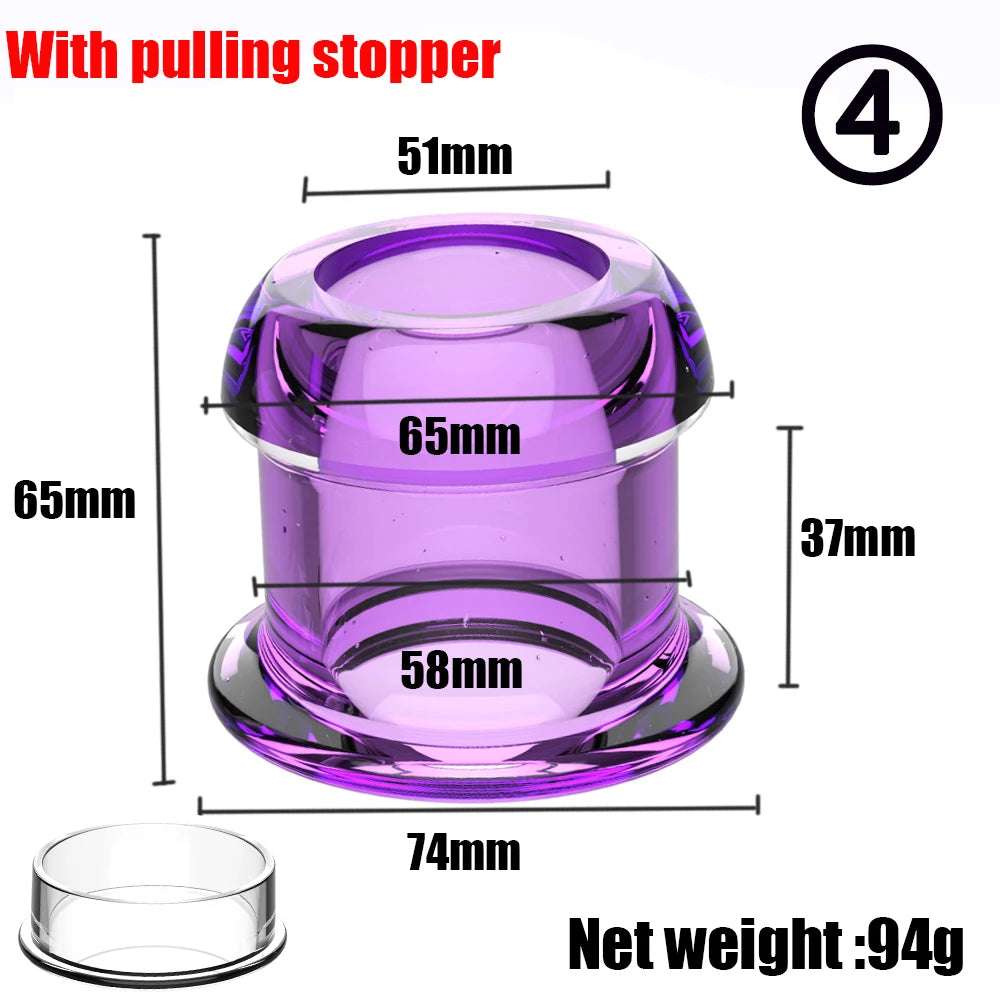 Hollow Anal Plug Silicone Butt Plugs with Stopper for Prostate Massage