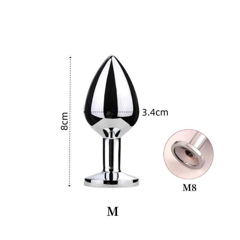 25cm Mini Elegant Metal Plug with Charming Small Tail Toy