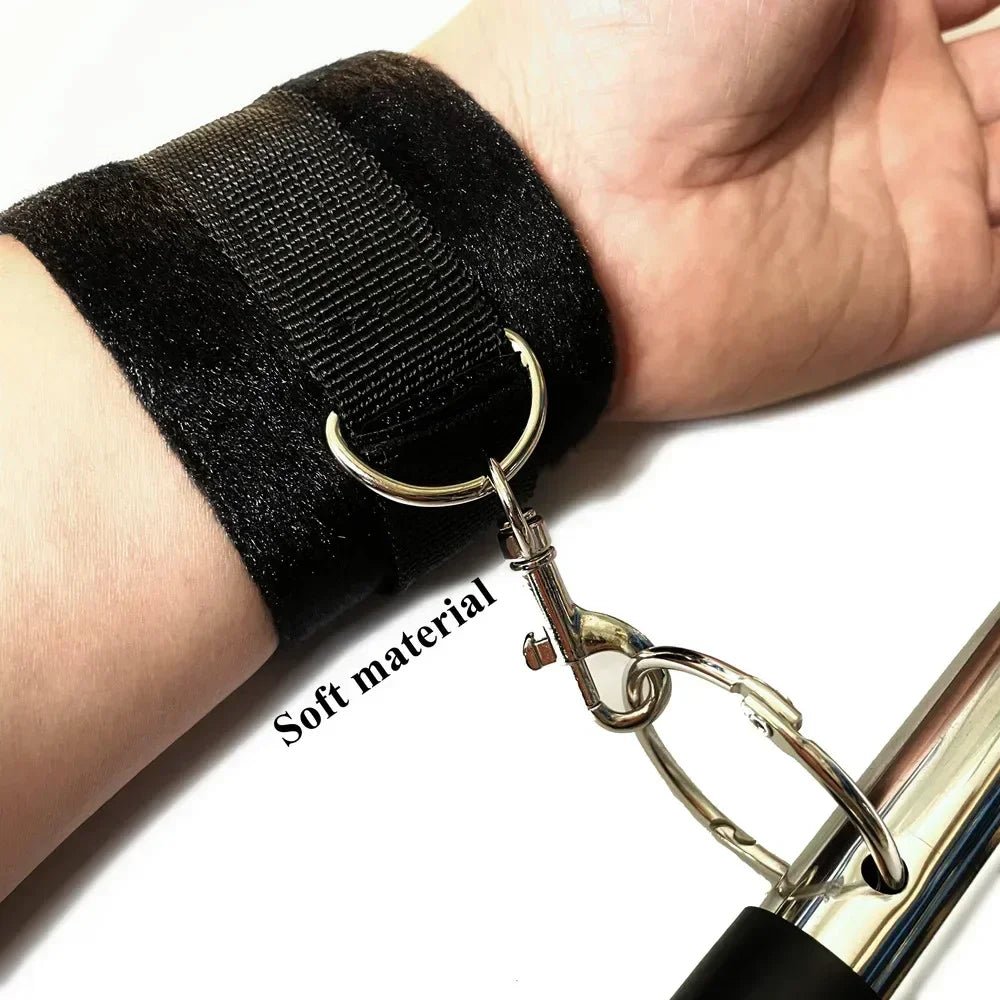 BDSM Bondage Kit Spreader Bar Handcuffs Fetish Set