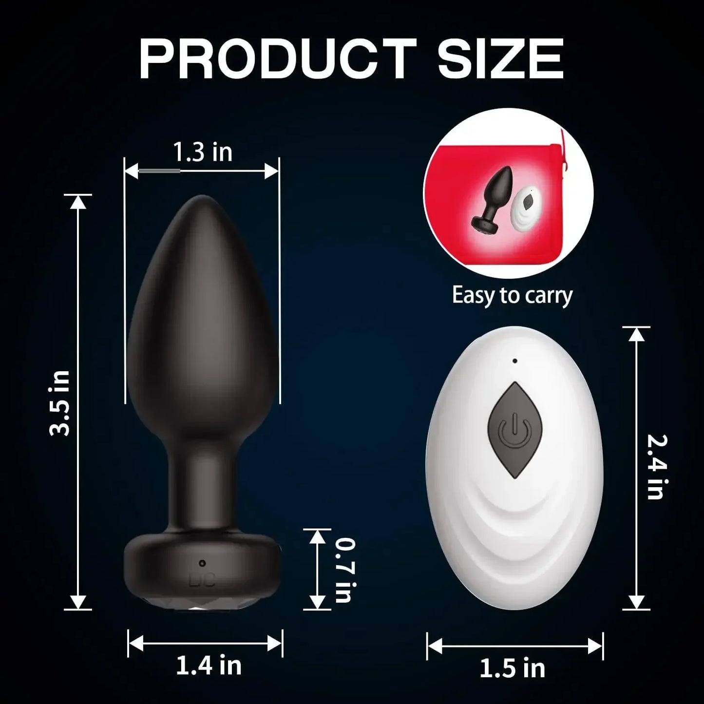 Plug Vibrator 10 Speeds Butt Plug Prostate Massager