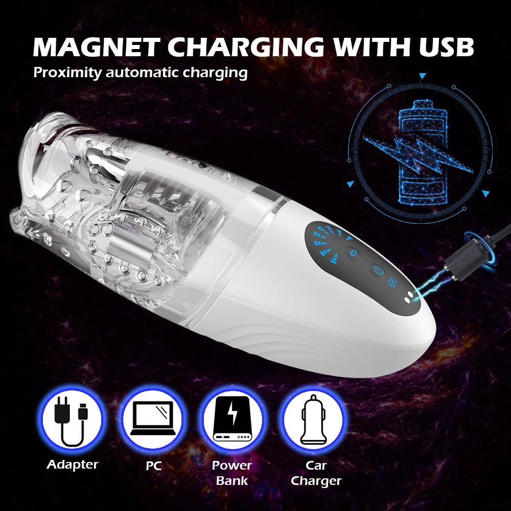 Automatic Toy for Men Oral Pleasure Device Vibrator 55 Characters