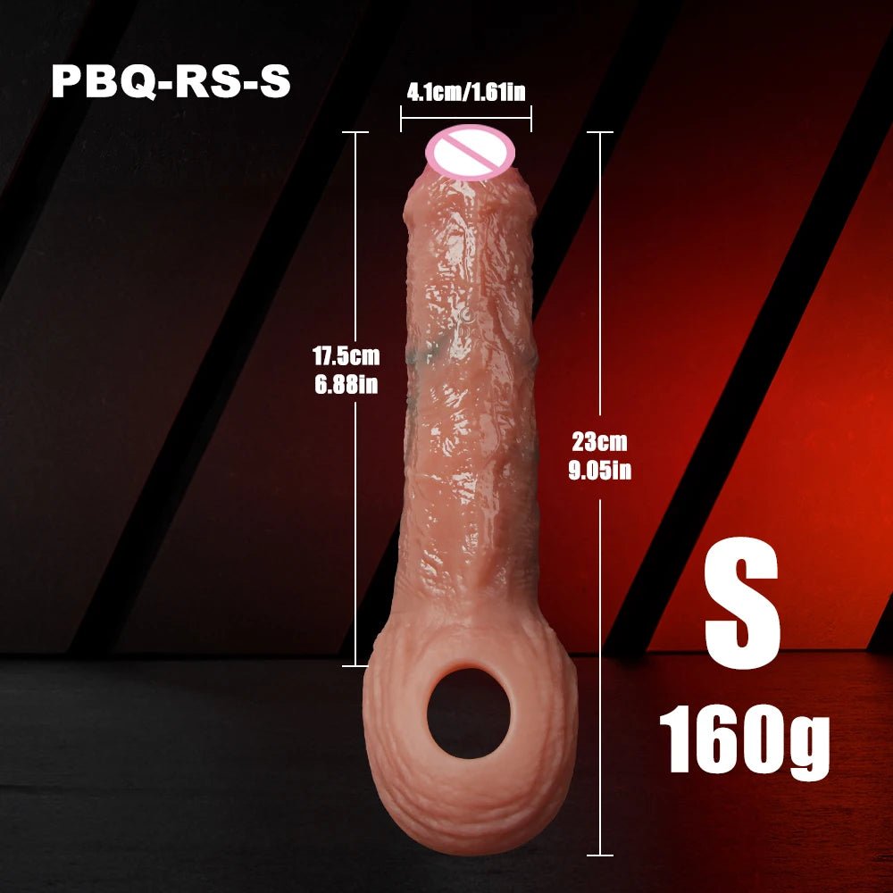 Men Extender Silicone Sleeve For Realistic Enlargement
