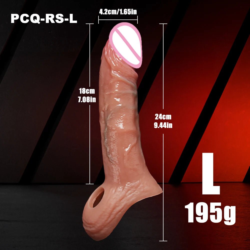Men Extender Silicone Sleeve For Realistic Enlargement