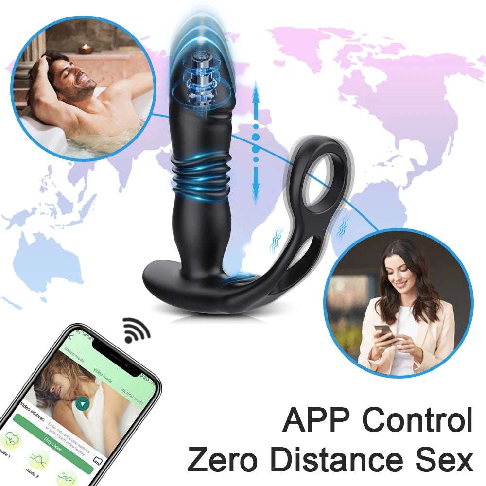 APP Control Telescopic Butt | Plug Anal Vibrator | Passionplayhousexxx