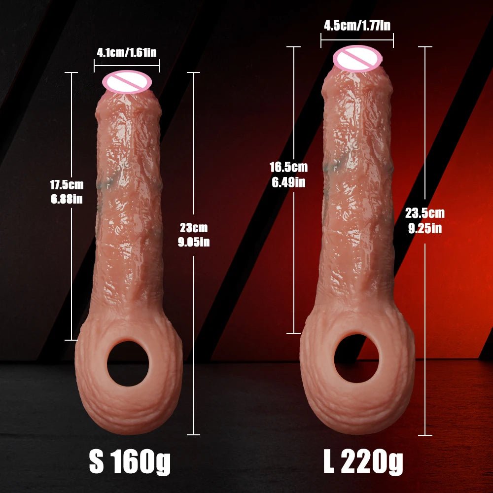 Men Extender Silicone Sleeve For Realistic Enlargement