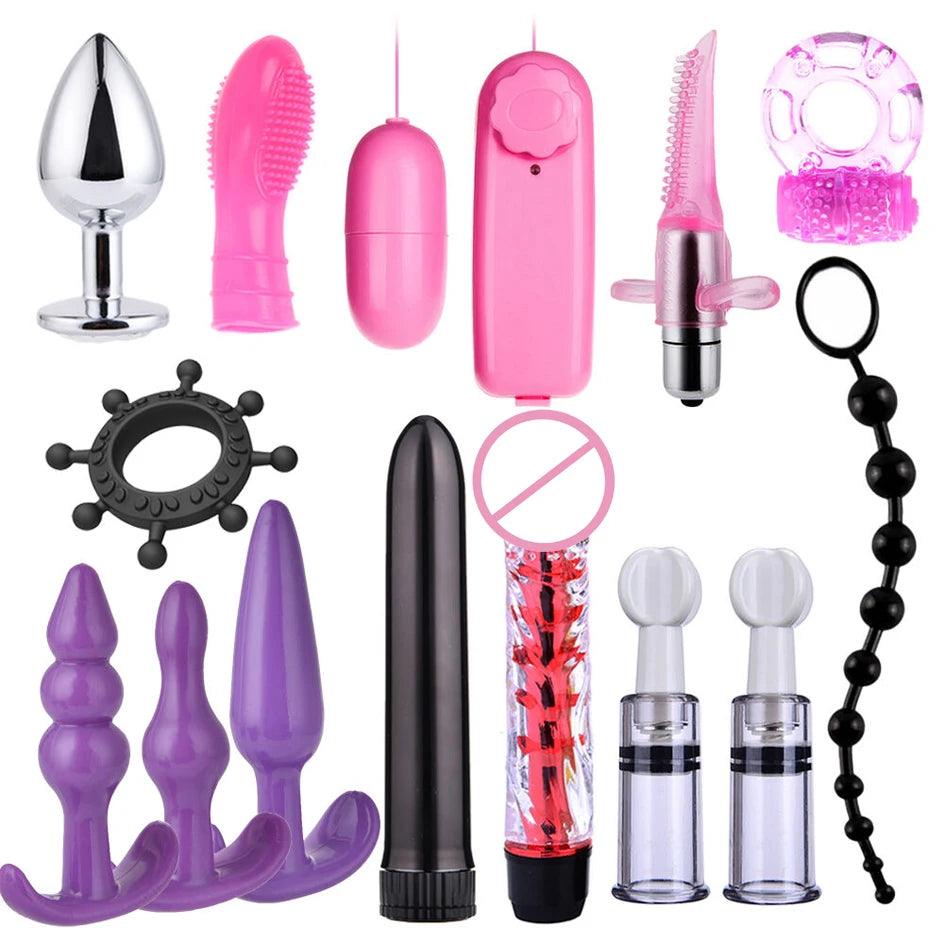 BDSM Set Kits Vibrator Adults Sex Toys Bondage for Women