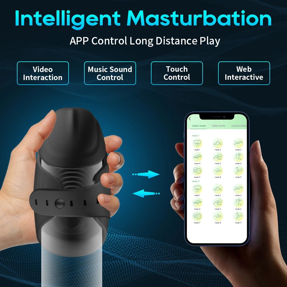 Men's Pleasure Training Vibrator APP Long Distance Control Device