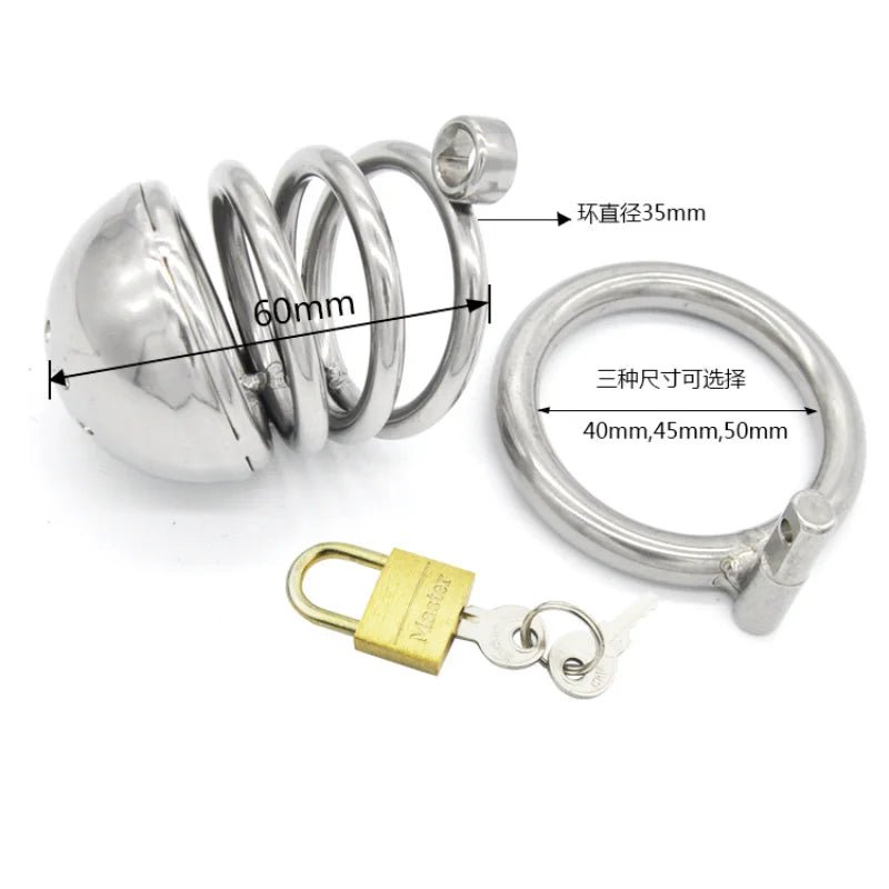 Metal Male Stainless Steel Cage Device Chastity Ring