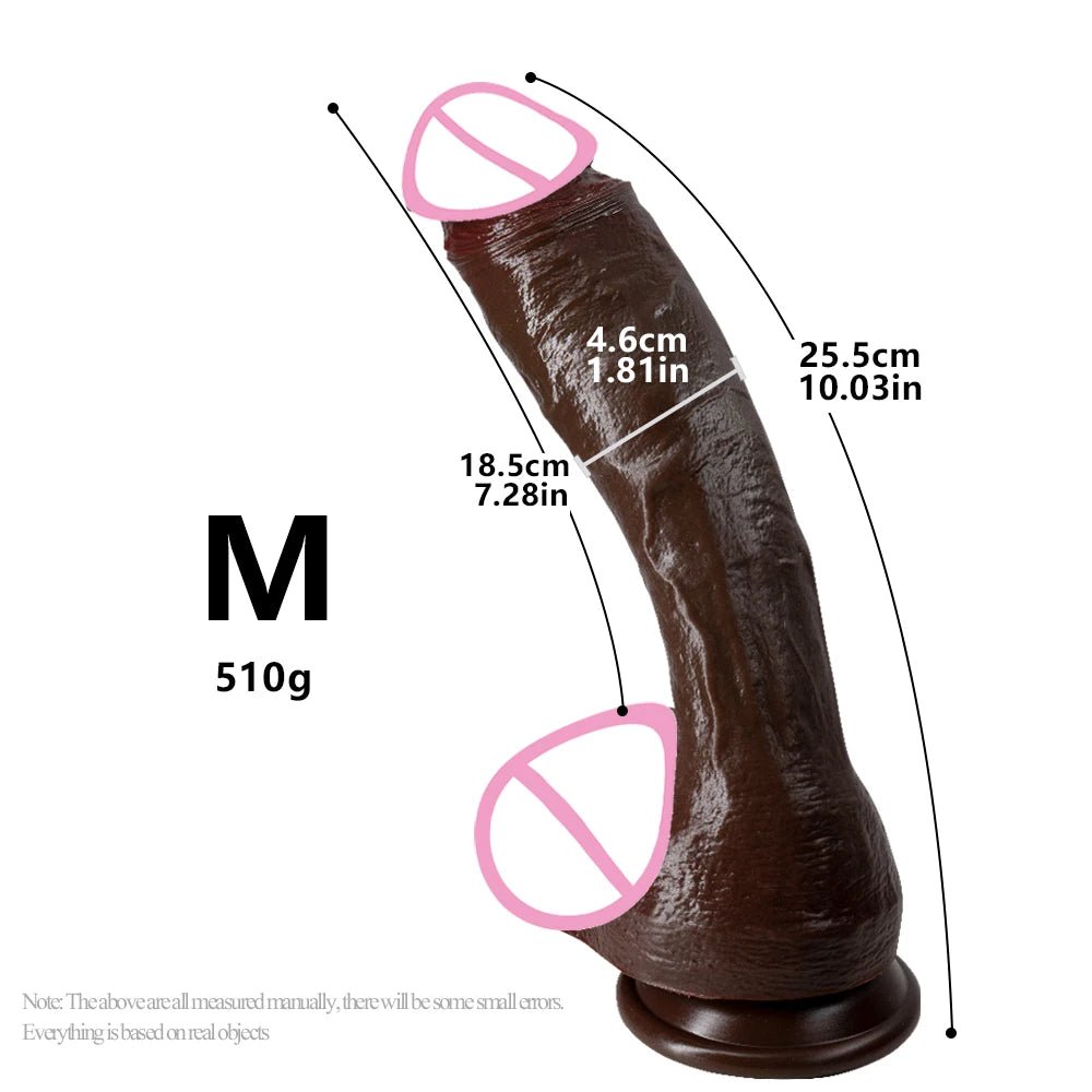 Realistic Long Black Plug with Suction Cup for Ultimate Pleasure