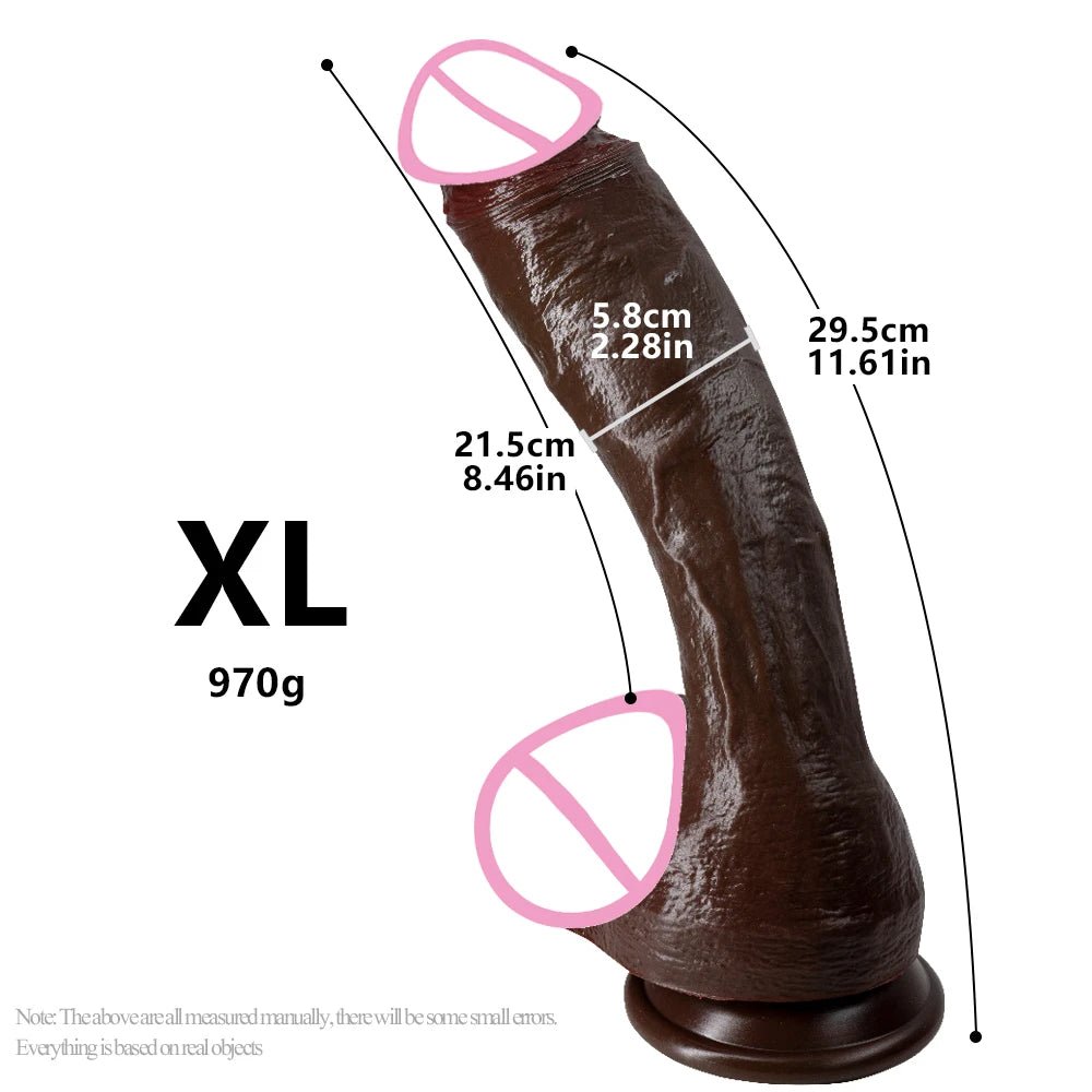 Realistic Long Black Plug with Suction Cup for Ultimate Pleasure