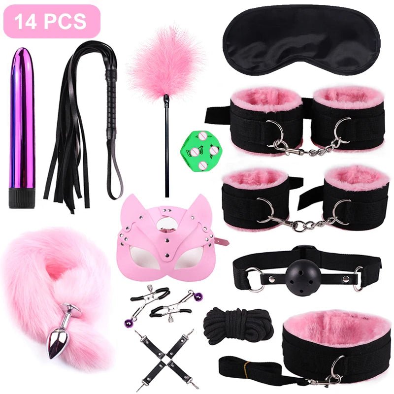 Bondage SM BDSM 14pcs Set Adults Toys For Enhanced Pleasure