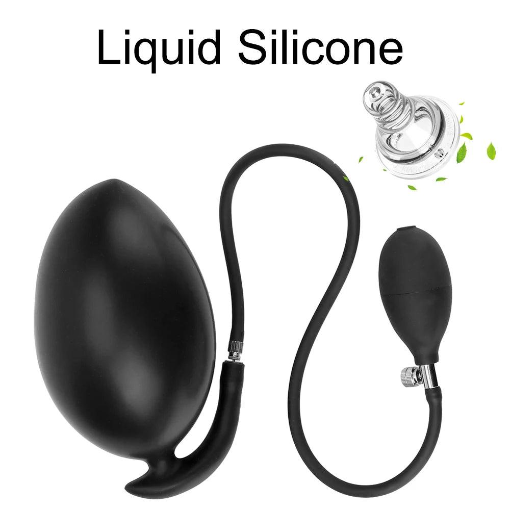 Go Out Silikone oppustet Super Big Anal Plug Dildo