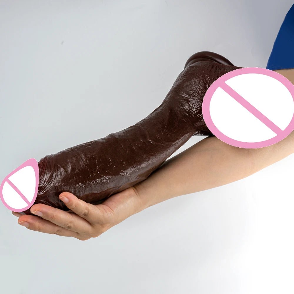 Realistic Long Black Plug with Suction Cup for Ultimate Pleasure