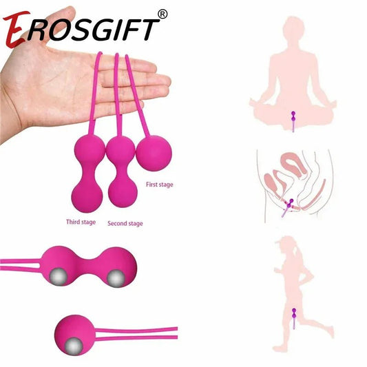 1 Set Silicone Balls For Women Tighten Exercise Kegel Strength