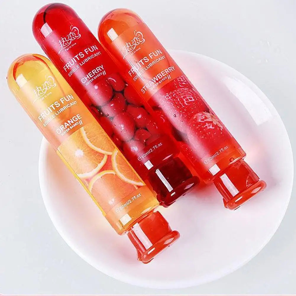 Edible Fruit Flavored Water-based Lubricant Easy To Clean Non Greasy