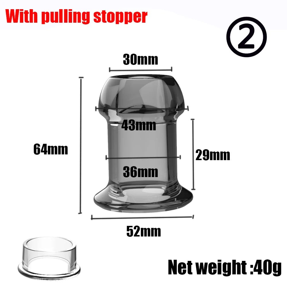 Hollow Plug Silicone Butt Plugs with Stopper for Prostate Massage