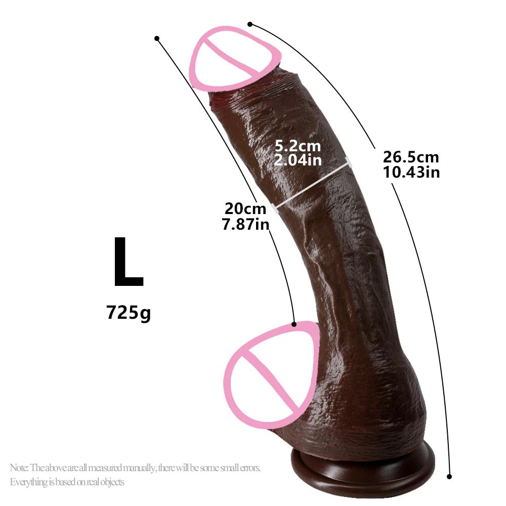 Realistic Long Black Plug with Suction Cup for Ultimate Pleasure