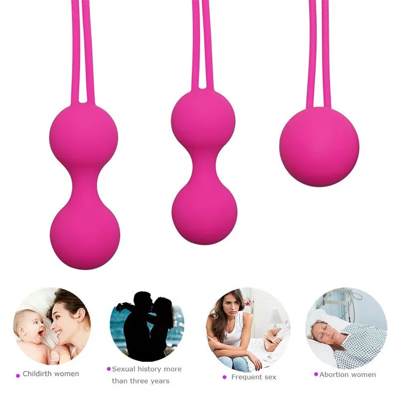 3PCS Medical Silicone Kegel Balls For Effective Pelvic Tightening