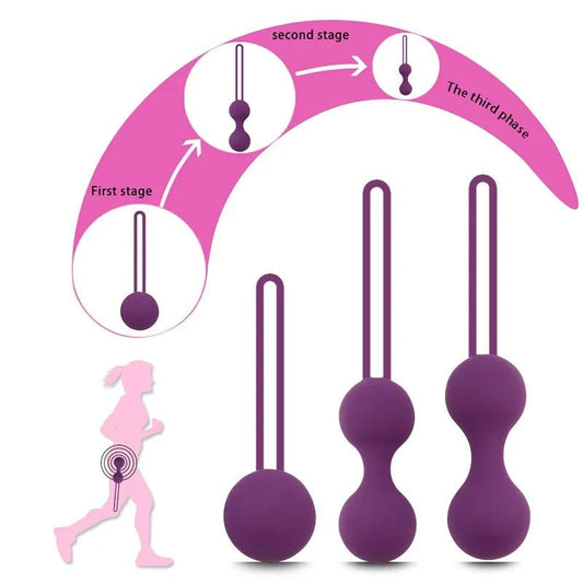 3PCS Medical Silicone Kegel Balls For Effective Pelvic Tightening