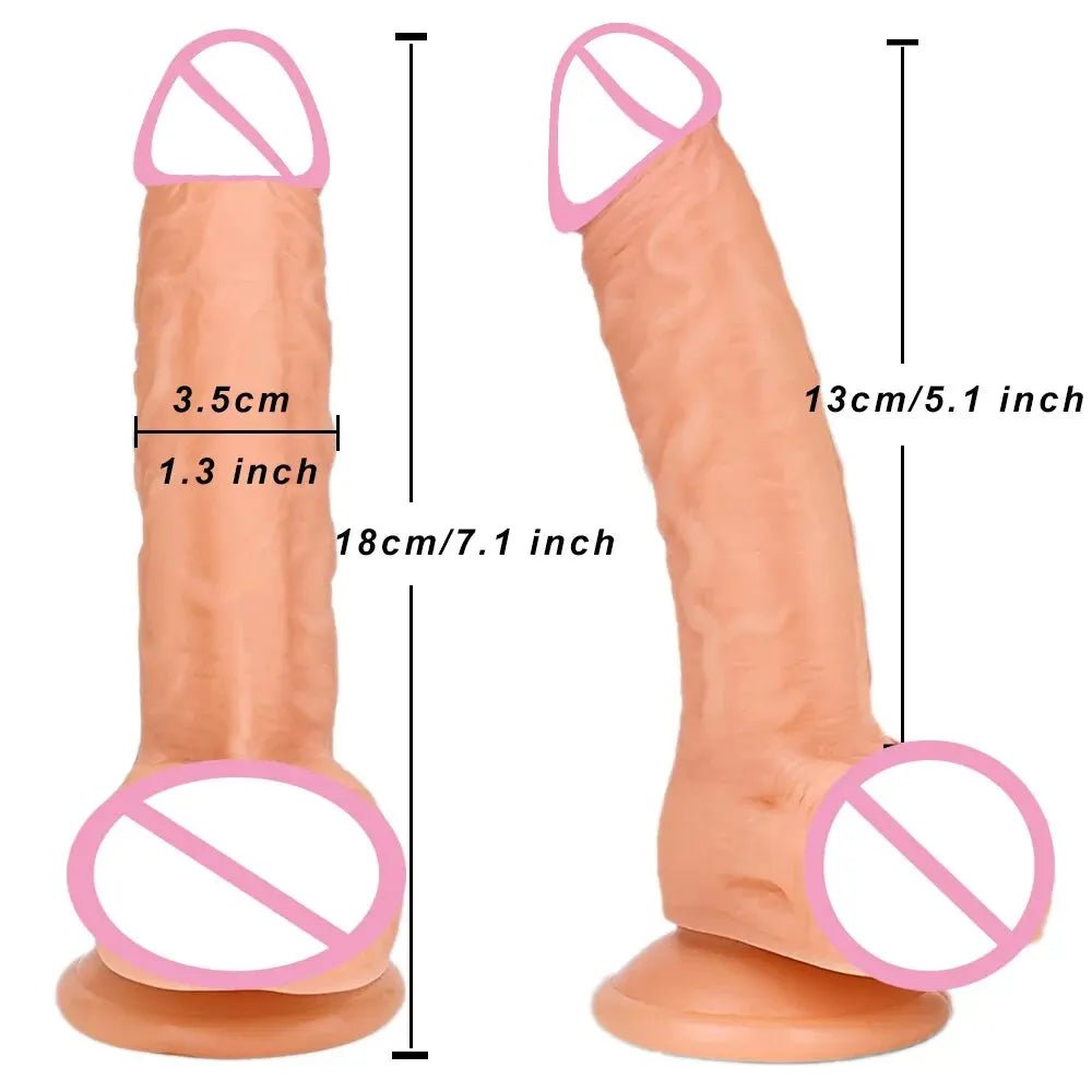7.1 Inch Realistic G Spot Stimulator with Suction Cup Toy