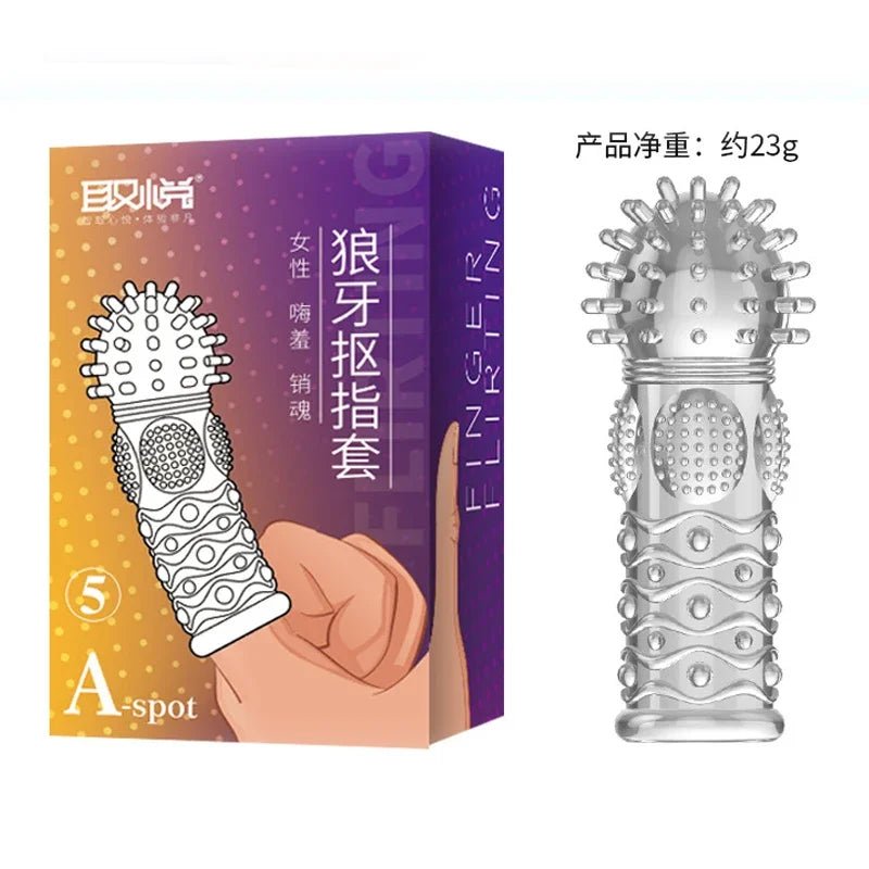 Finger Sleeve Vibrator Silicone Stimulator For Women Bliss