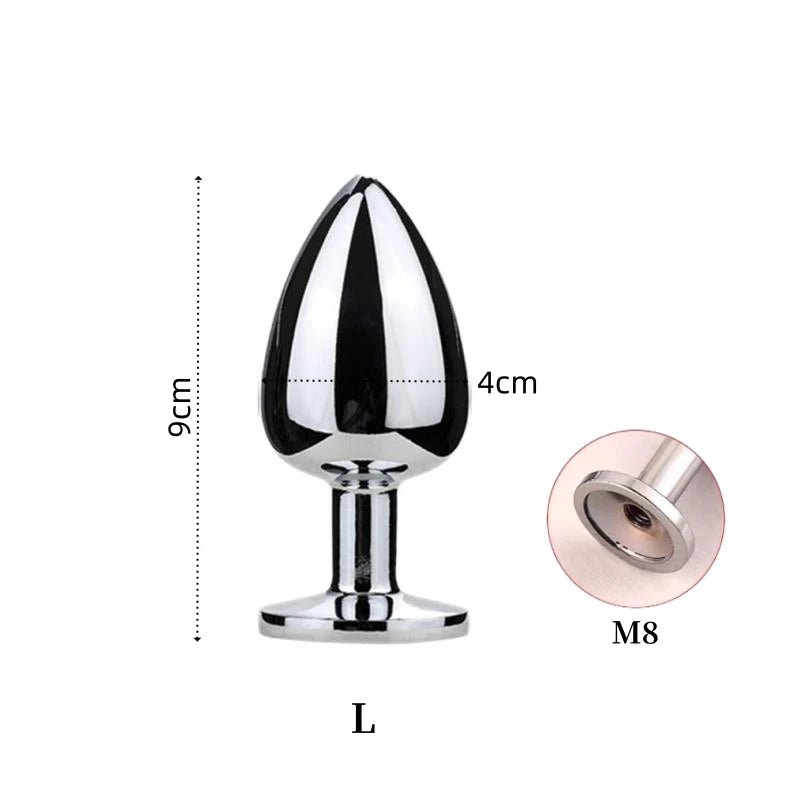 25cm Mini Elegant Metal Plug with Charming Small Tail Toy