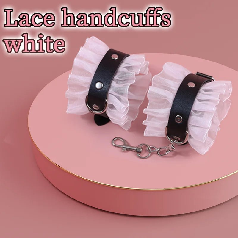 Sex Games Bondage Kits With Handcuffs Nipple Clamps Whip