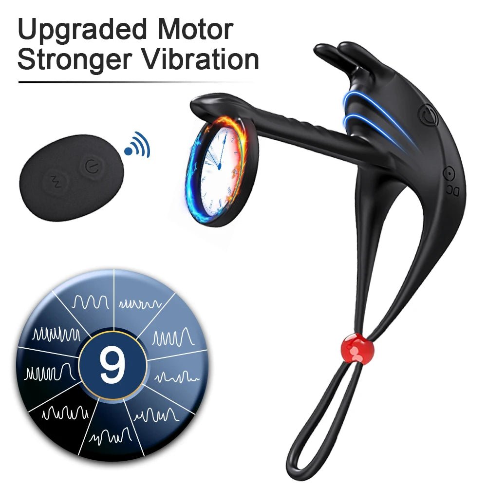 Adjustable Buckle Vibrating Ring for Couples Pleasure Toy