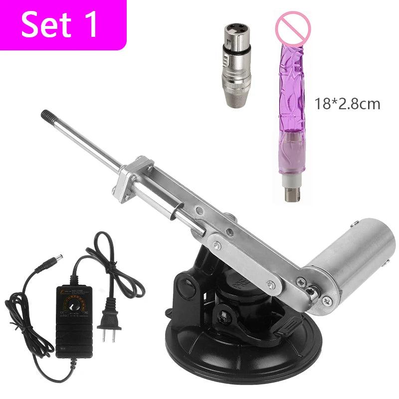 Mini teleskopisk sexmaskine med dildo 39 mm slaglængde