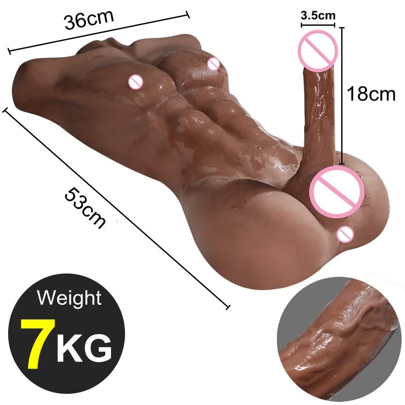 Half Body Shemale Doll Toy For Women Realistic Breasts
