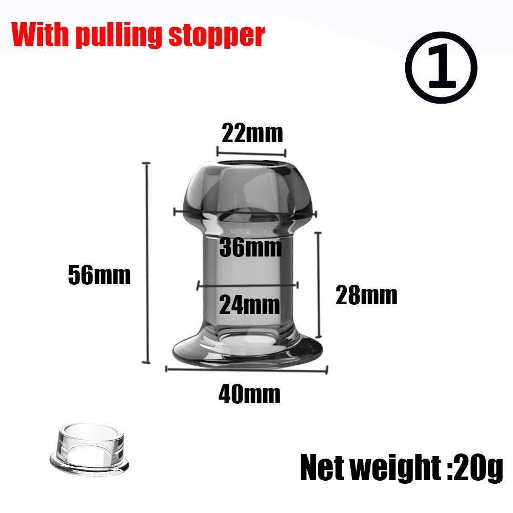 Hollow Plug Silicone Butt Plugs with Stopper for Prostate Massage