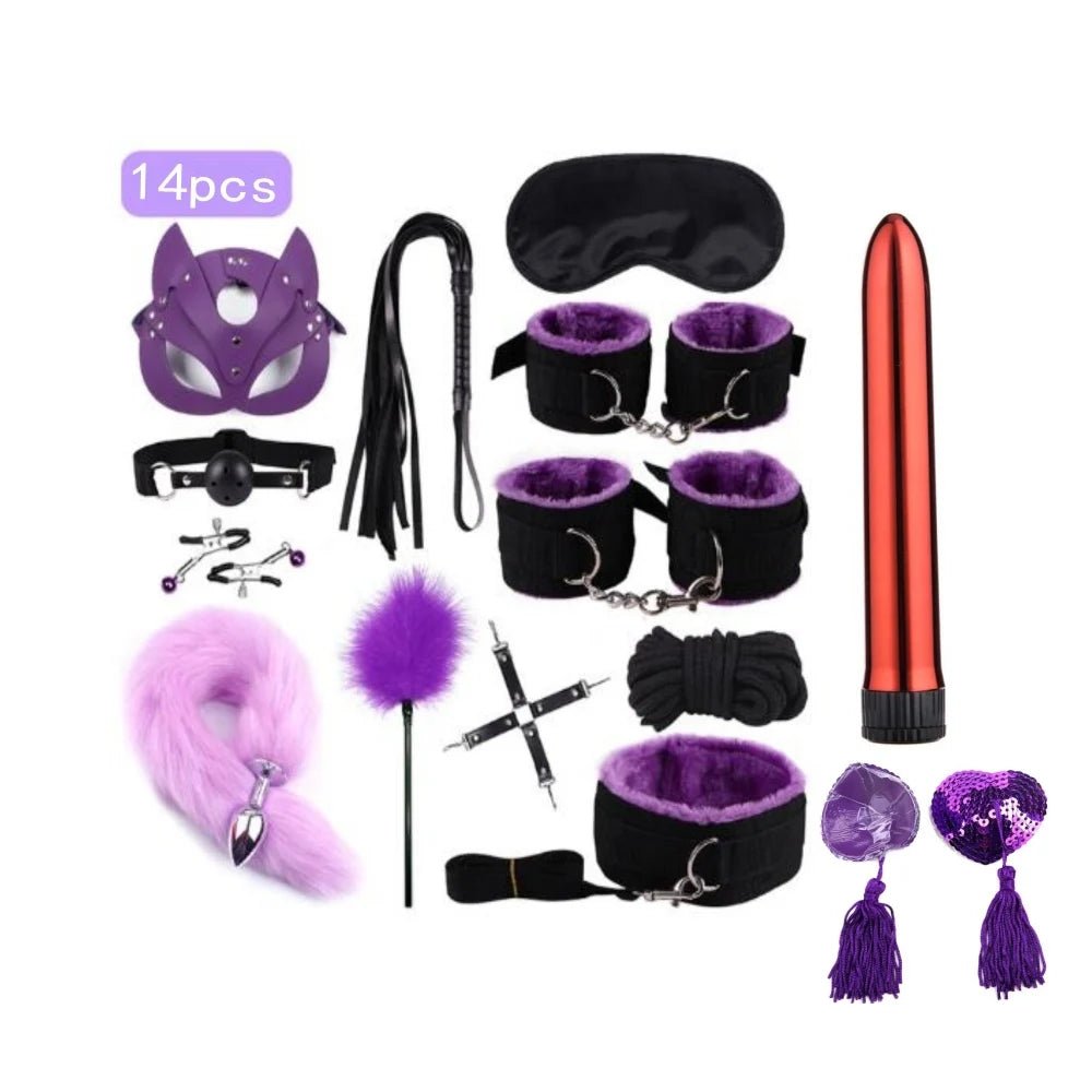 Bondage SM BDSM 14pcs Set Adults Toys For Enhanced Pleasure