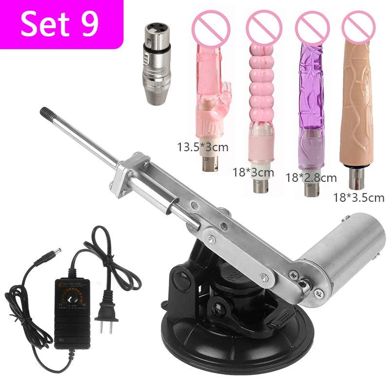 Mini teleskopisk sexmaskine med dildo 39 mm slaglængde