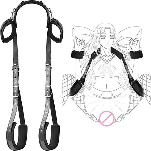 BDSM Sex Handcuffs Restraints Open Leg Ankle Cuffs Set