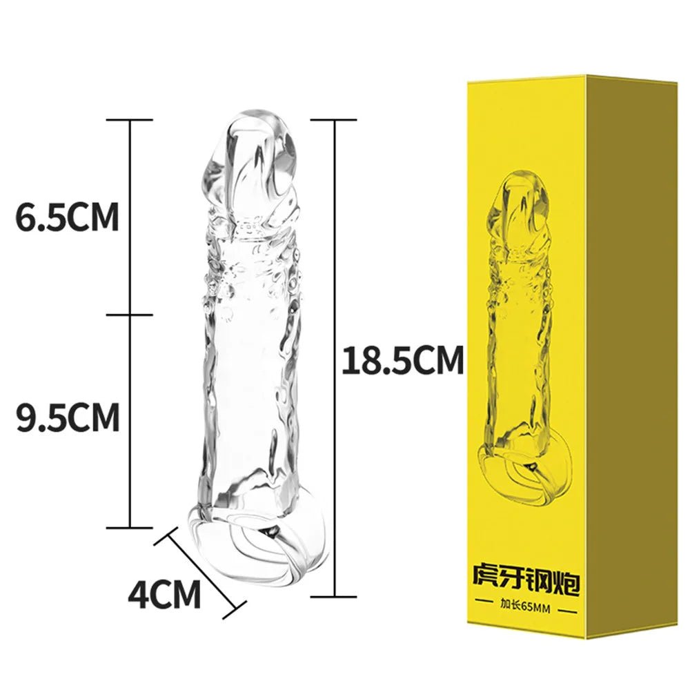 Vibrator For Men Delay Ejaculation Sleeve Extender Toy Device