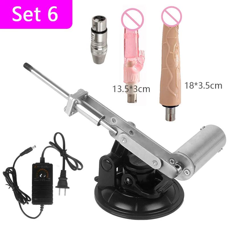 Mini teleskopisk sexmaskine med dildo 39 mm slaglængde