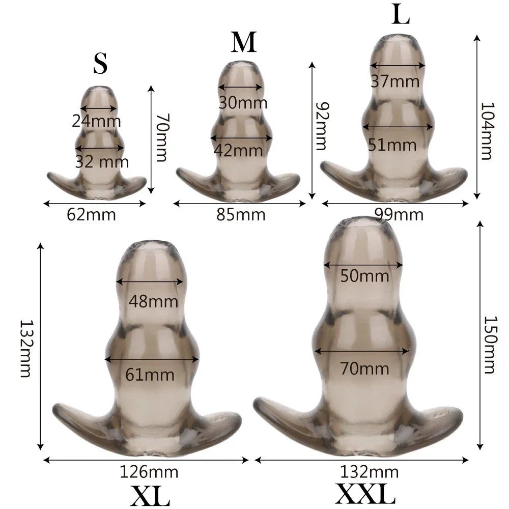 Silicone Hollow Dilator Gay Love Toys Butt Soft Speculum Enema Insert