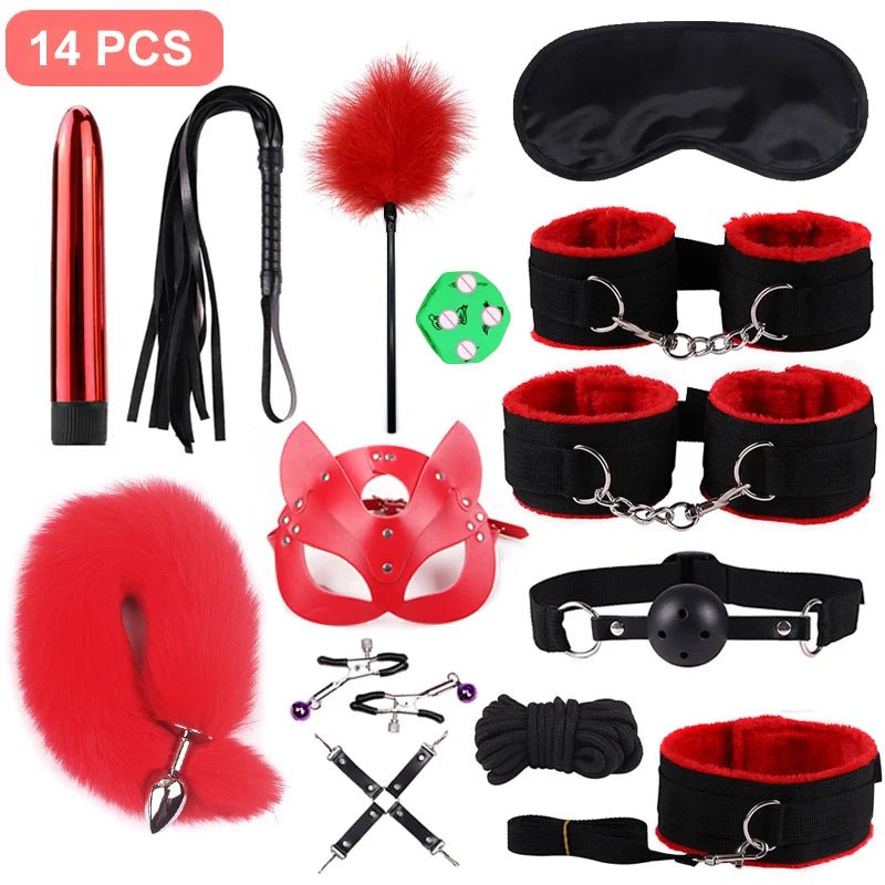 Bondage SM BDSM 14pcs Set Adults Toys For Enhanced Pleasure