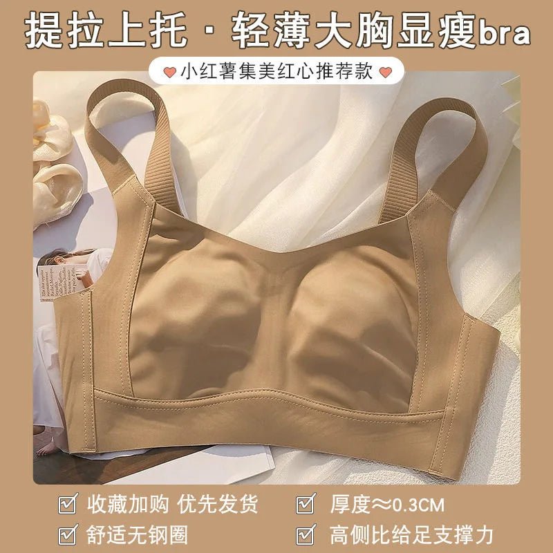 Large Boobs Show Small Lingerie Anti-Sagging Full-Cup Bra