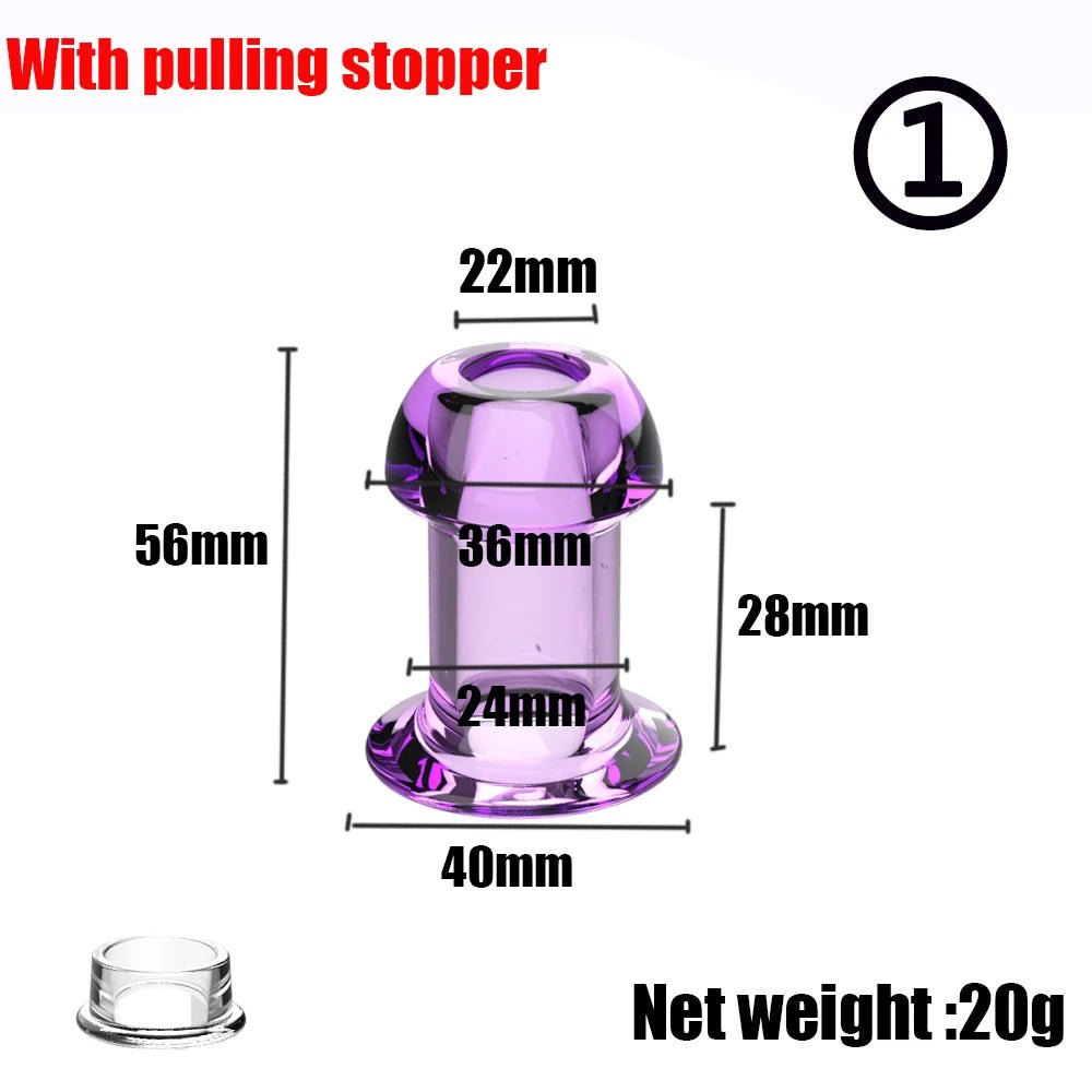 Hollow Plug Silicone Butt Plugs with Stopper for Prostate Massage