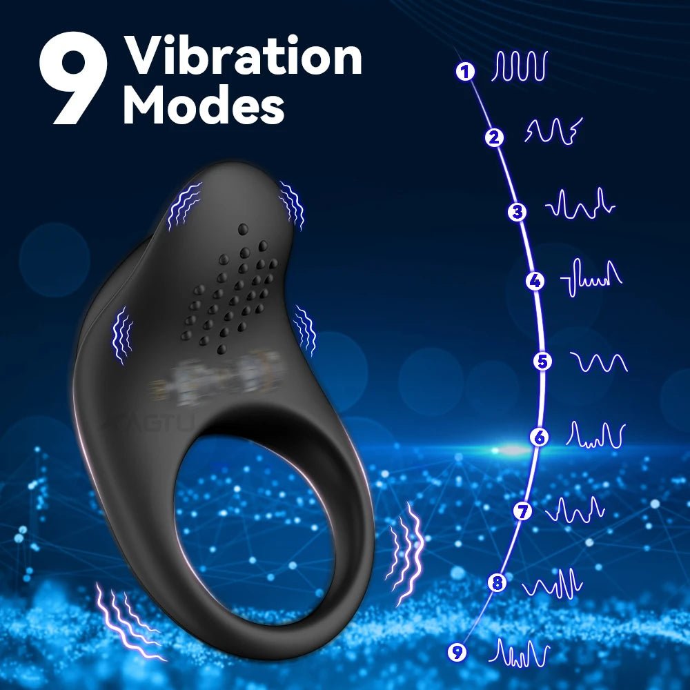 Lasting Ejaculation Delay Vibrating Ring Toy for Pleasure